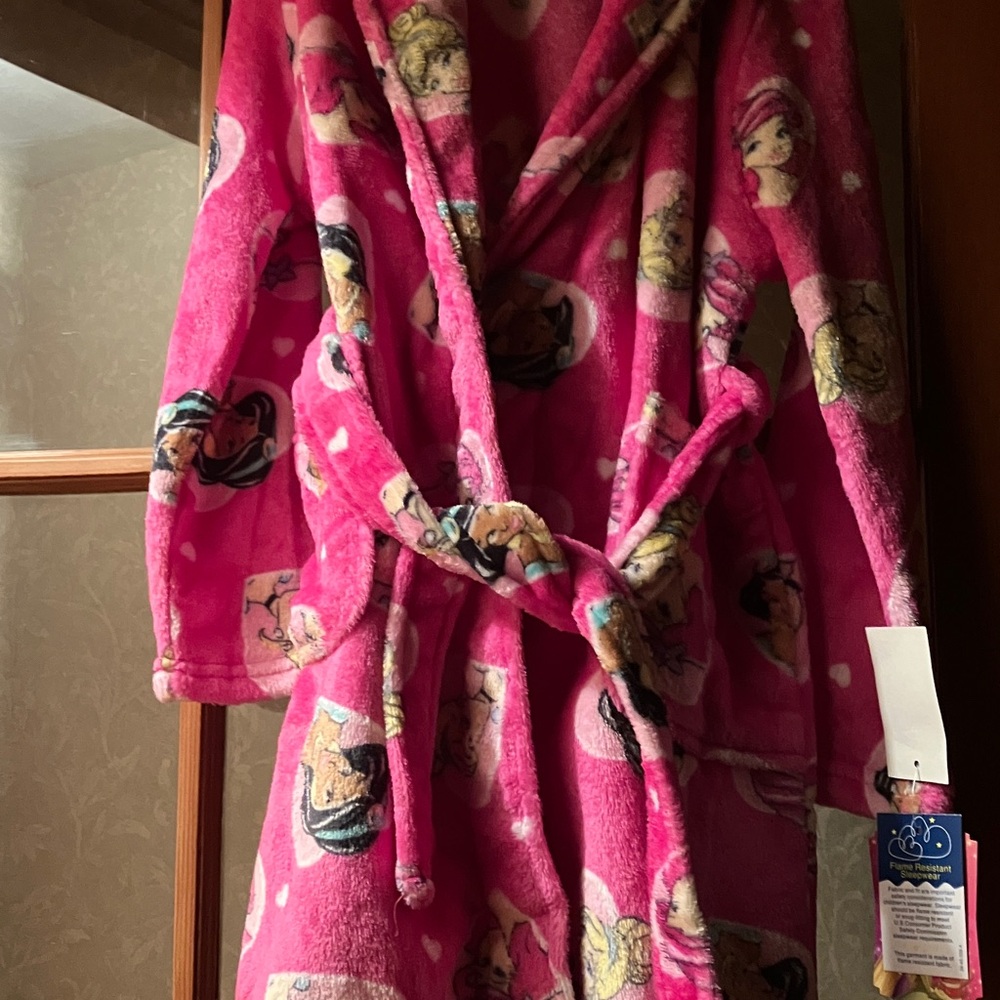 Disney Princess Pink Fleece Robe - Picture 5 of 8
